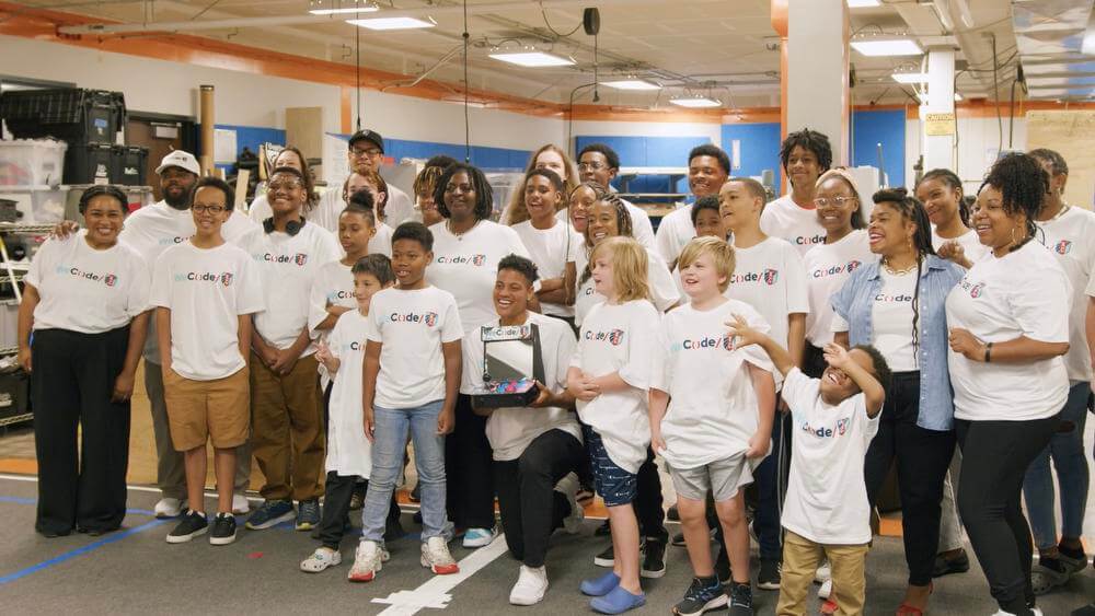 WeCodeKC students learning to code