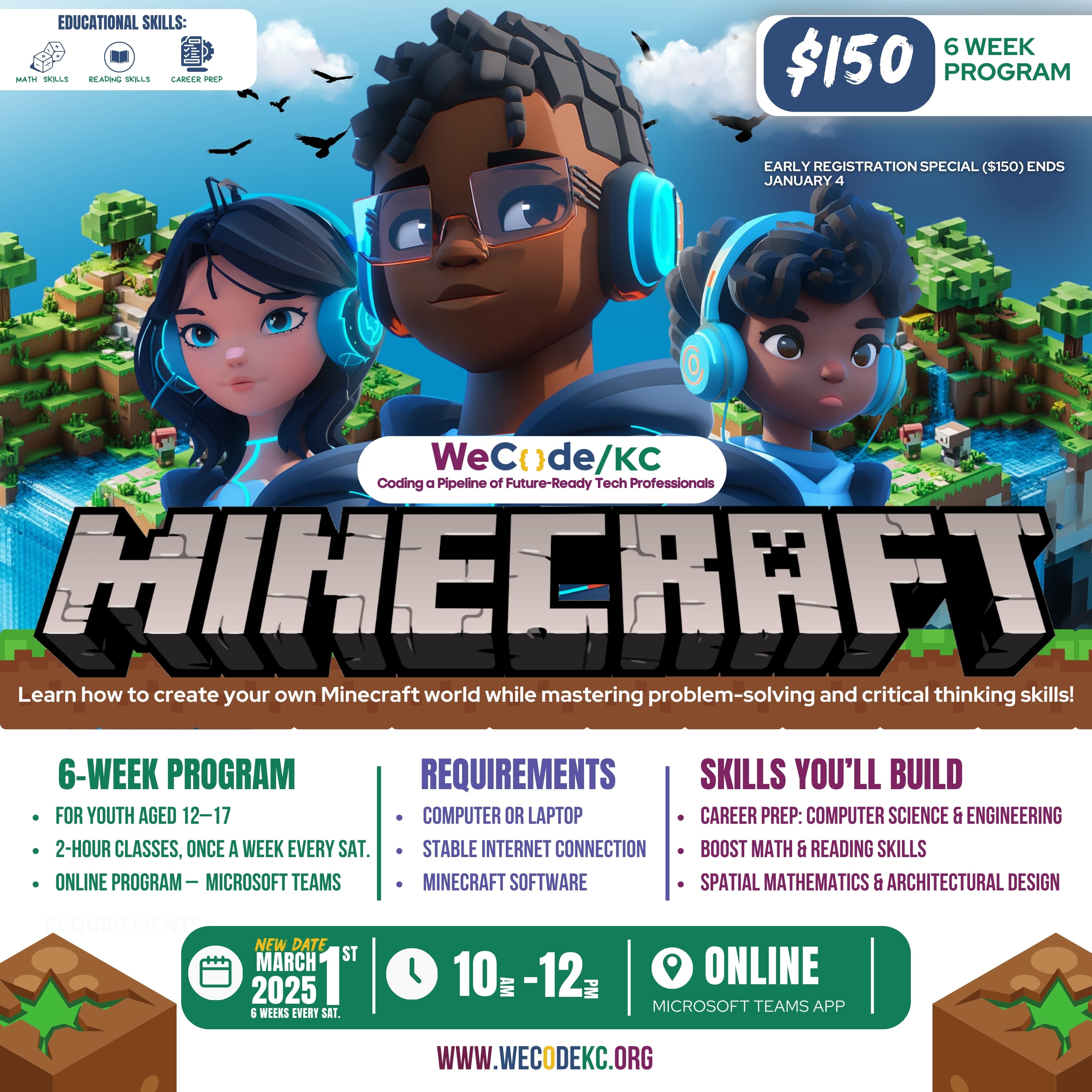 Minecraft Chaallenge Signup Poster