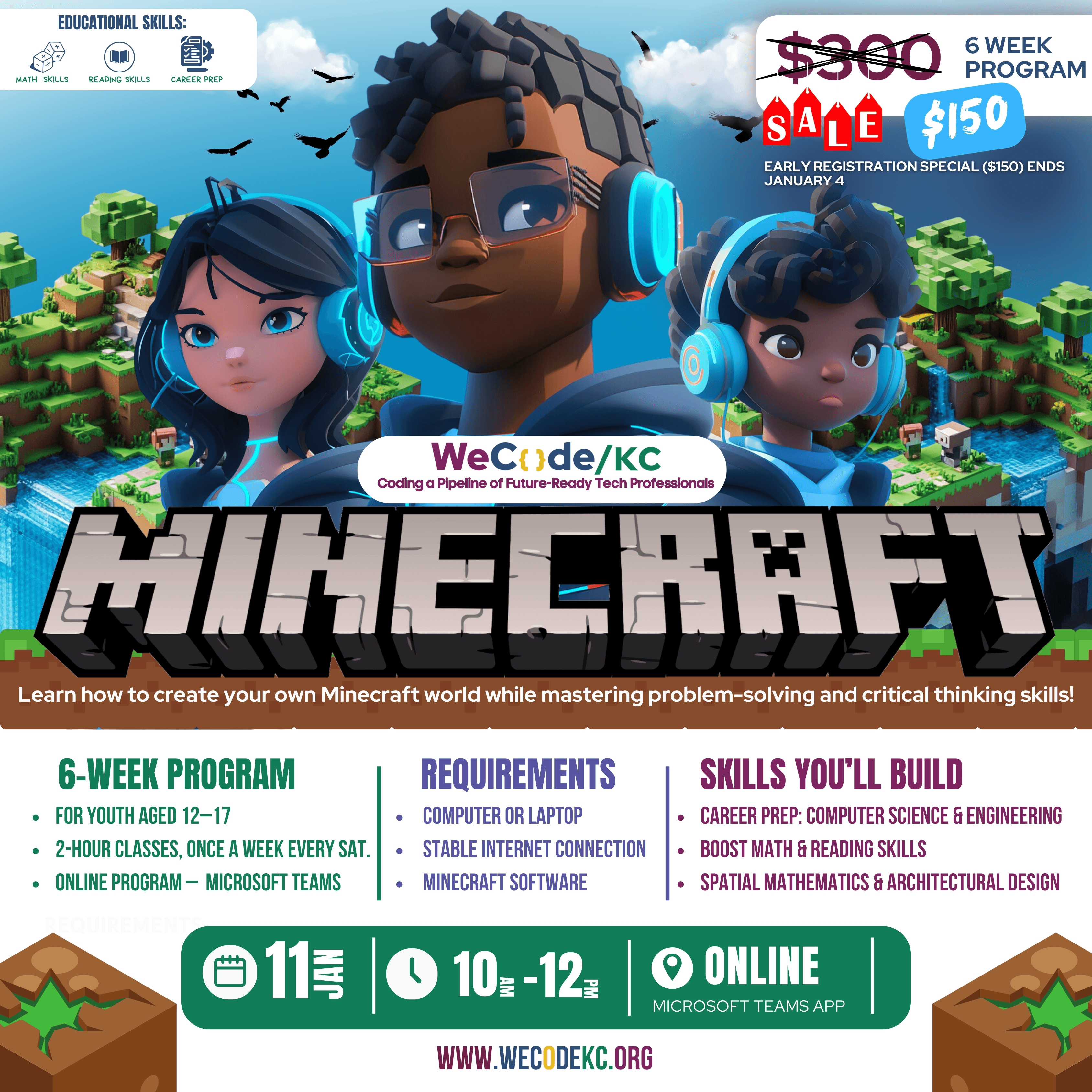 Minecraft Chaallenge Signup Poster